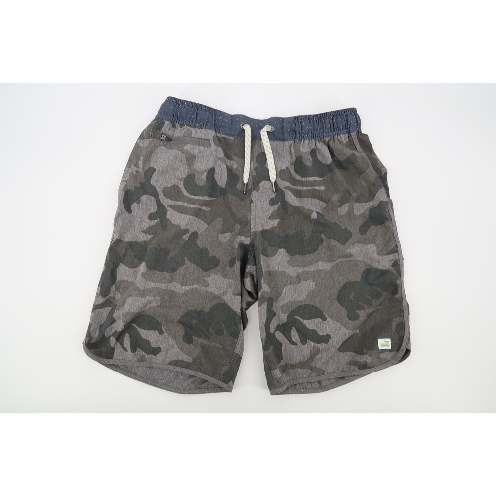 Vuori Banks Mens Small Gray Camouflage Unlined Athletic‎ Camo Shorts